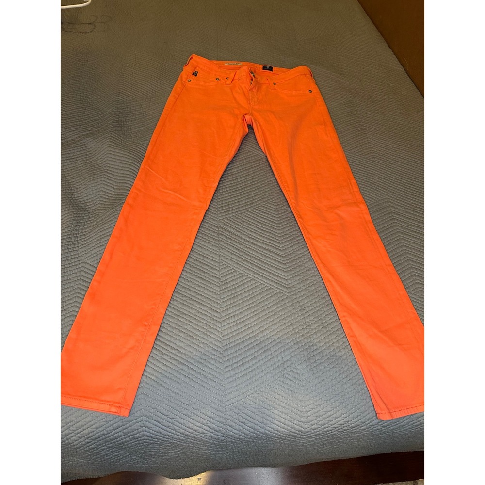 AG Adriano Goldschmied The Legging Ankle Super Skinny Jeans Neon Orange 29
